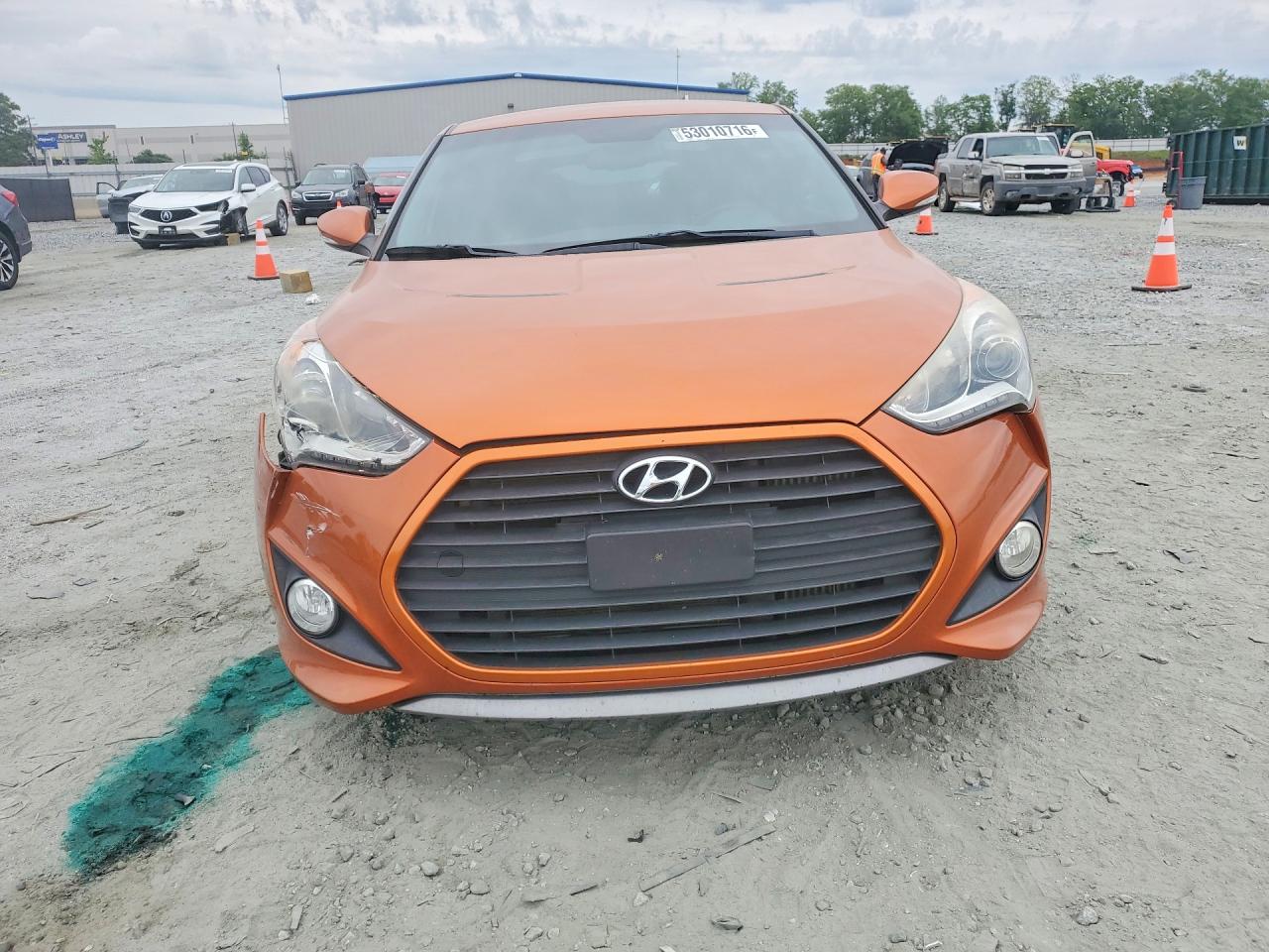 2014 Hyundai Veloster 3dr Orange vin: KMHTC6AE6EU192618
