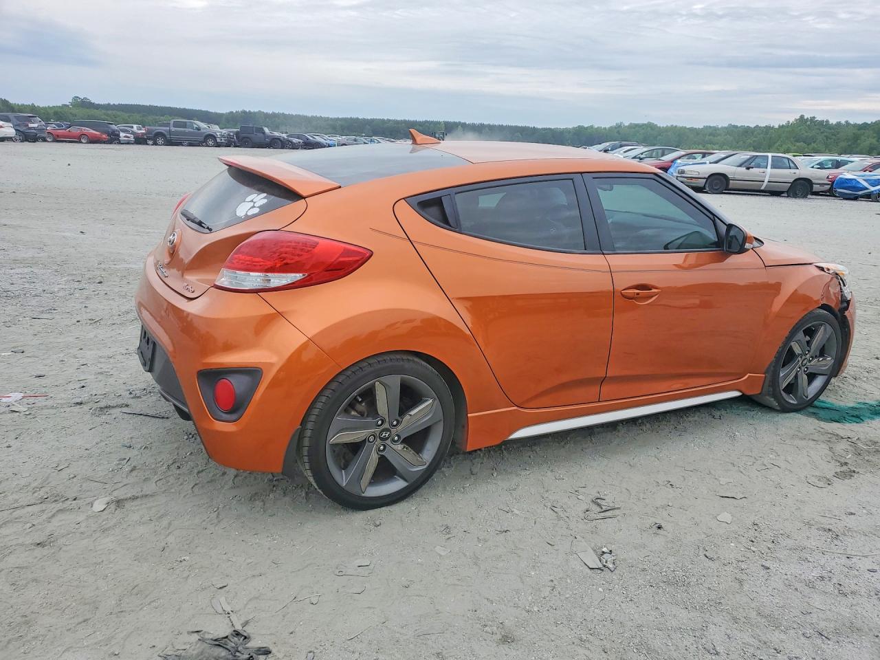 2014 Hyundai Veloster 3dr Orange vin: KMHTC6AE6EU192618