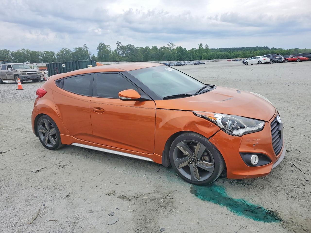2014 Hyundai Veloster 3dr Orange vin: KMHTC6AE6EU192618