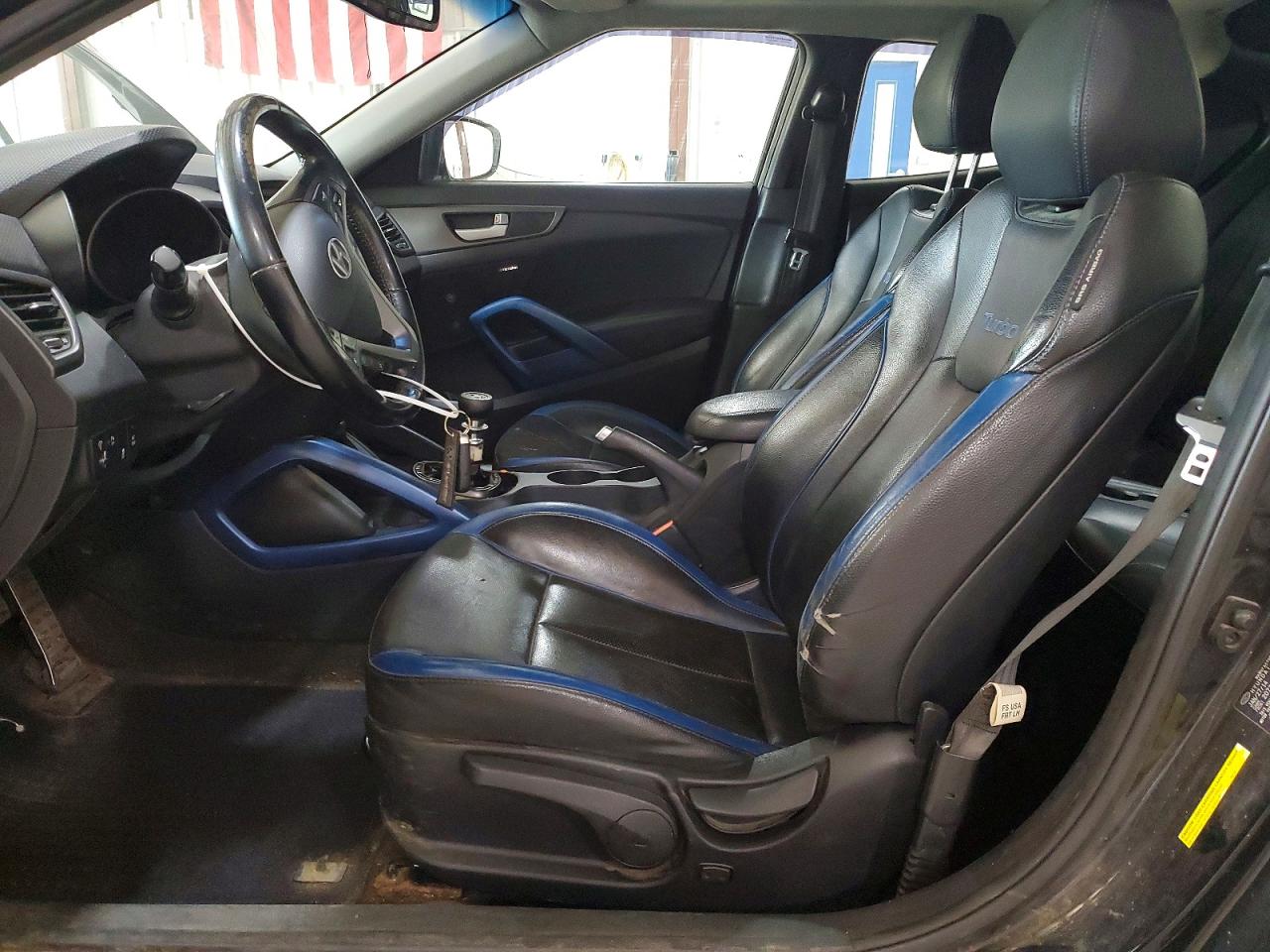 2014 Hyundai Veloster Turbo Black vin: KMHTC6AE6EU199147