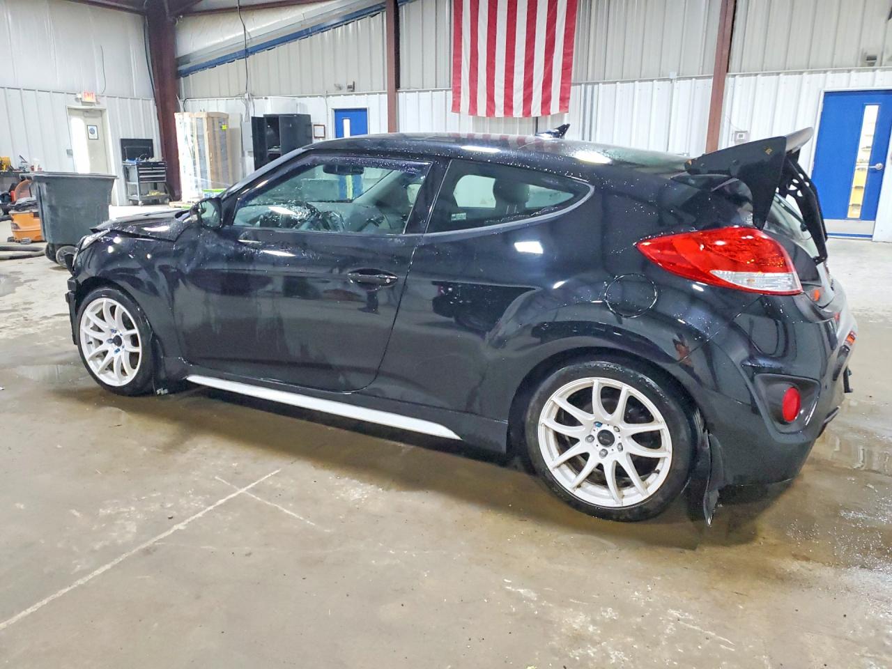 2014 Hyundai Veloster Turbo Black vin: KMHTC6AE6EU199147