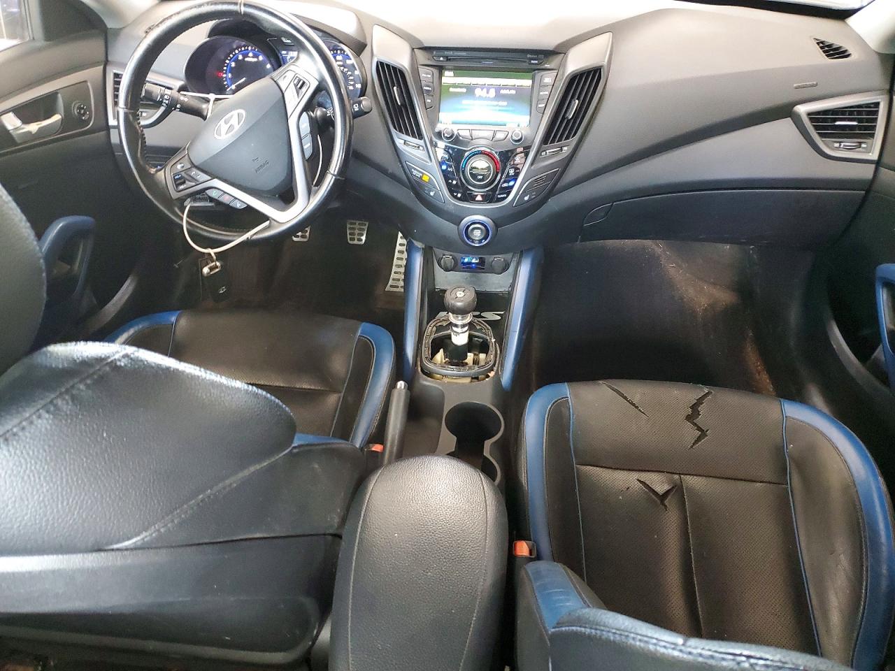 2014 Hyundai Veloster Turbo Black vin: KMHTC6AE6EU199147