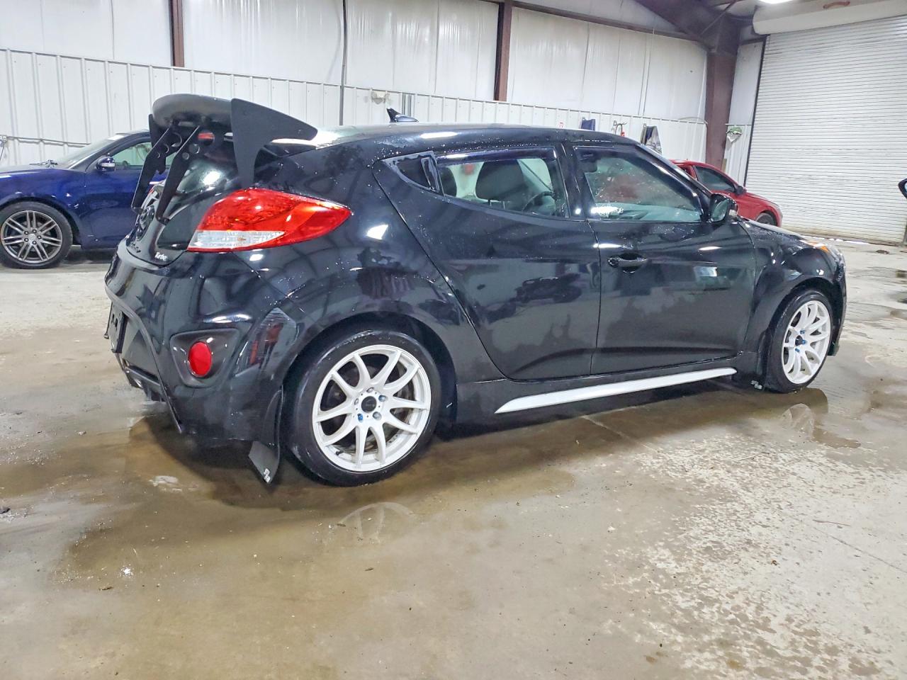 2014 Hyundai Veloster Turbo Black vin: KMHTC6AE6EU199147