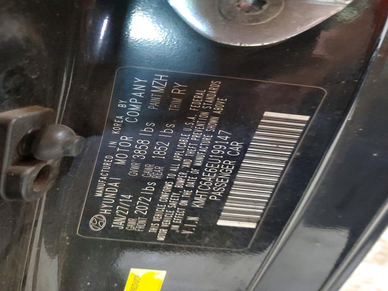 2014 Hyundai Veloster Turbo Black vin: KMHTC6AE6EU199147
