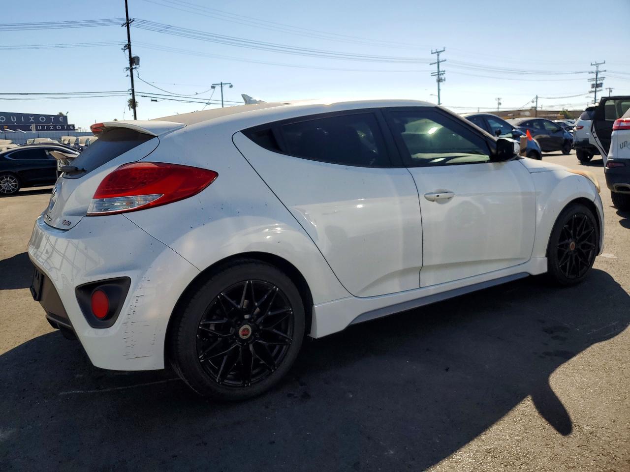 2015 Hyundai Veloster Turbo White vin: KMHTC6AE6FU216904