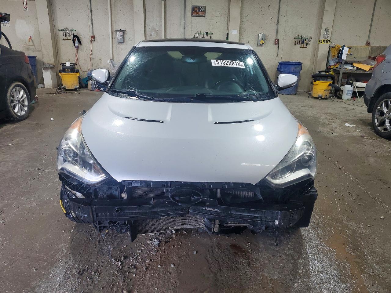 2015 Hyundai Veloster Turbo Silver vin: KMHTC6AE6FU235775
