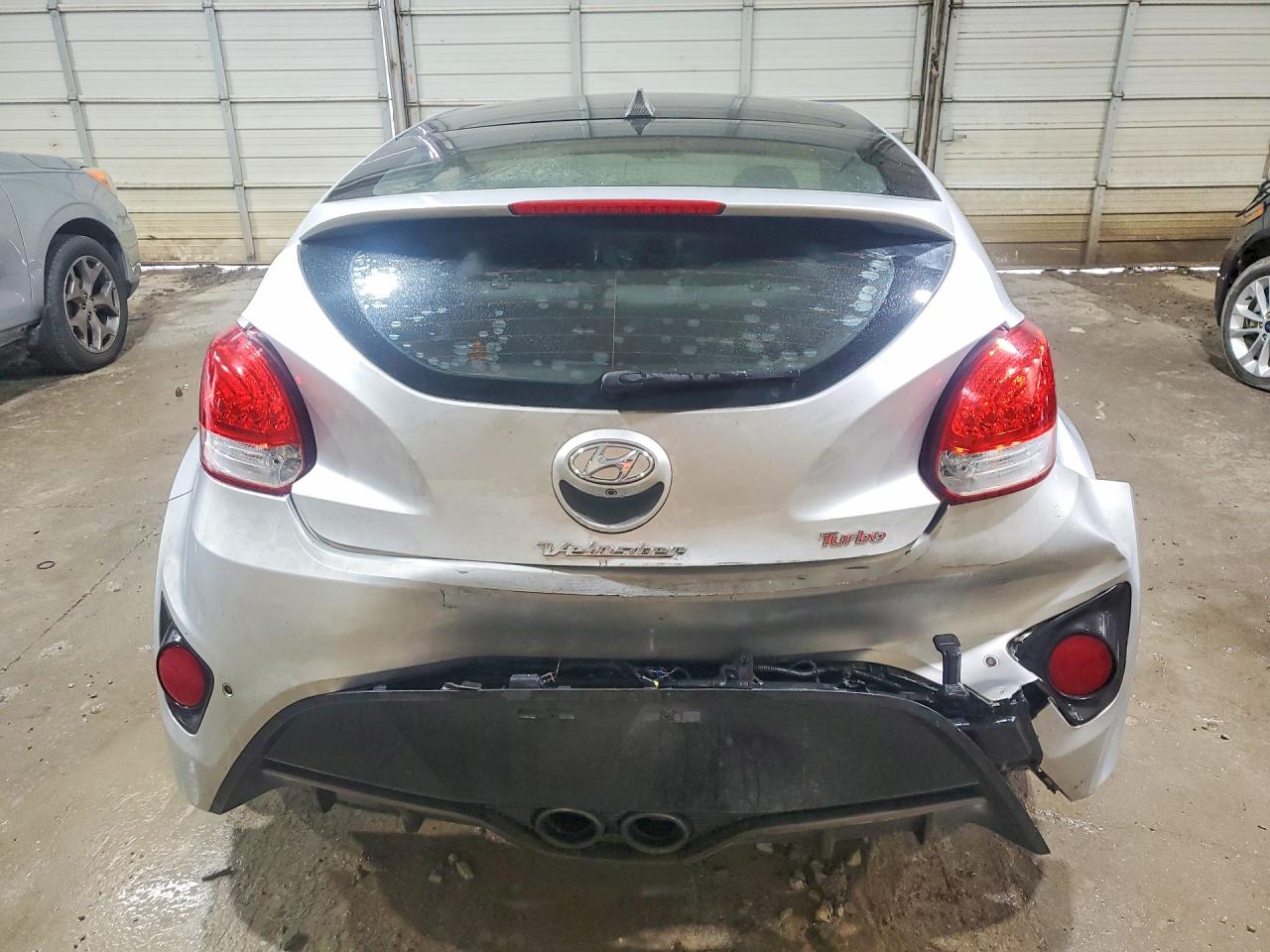 2015 Hyundai Veloster Turbo Silver vin: KMHTC6AE6FU235775