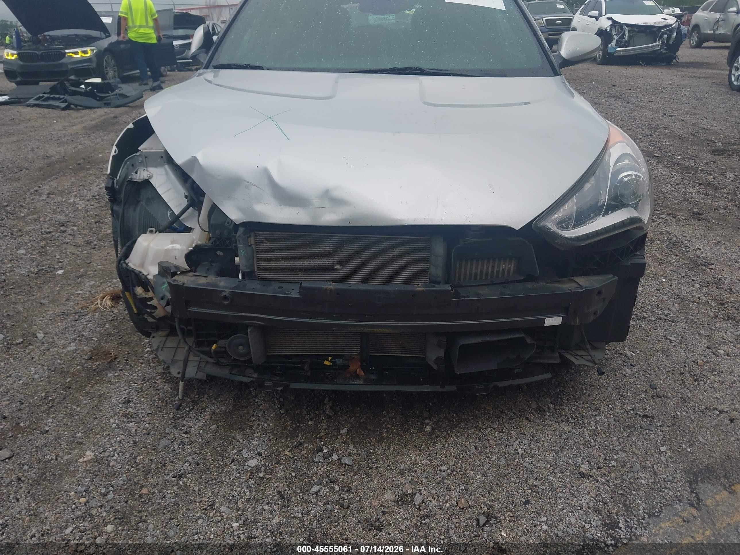2016 Hyundai Veloster Turbo Silver vin: KMHTC6AE6GU252853