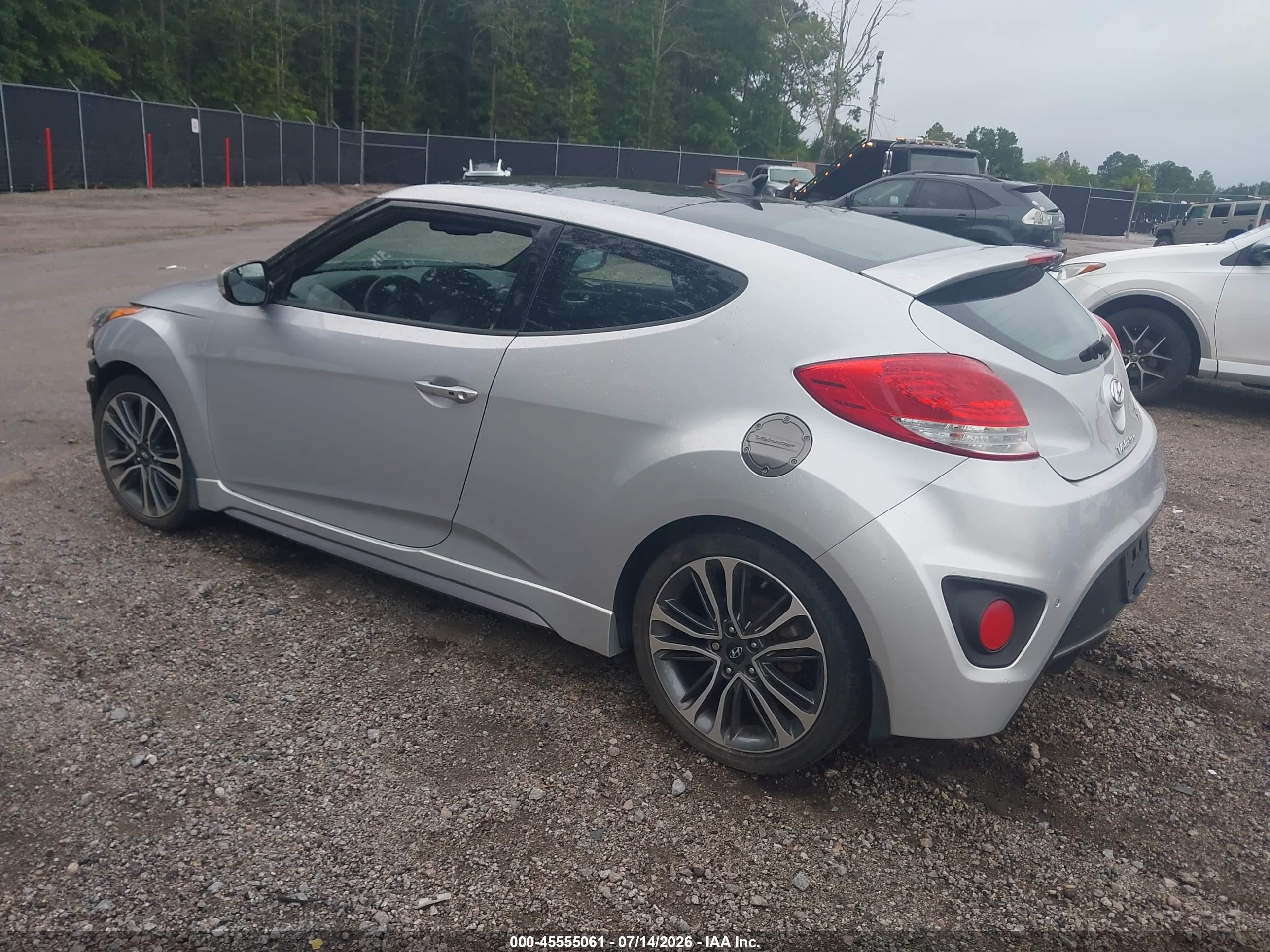 2016 Hyundai Veloster Turbo Silver vin: KMHTC6AE6GU252853