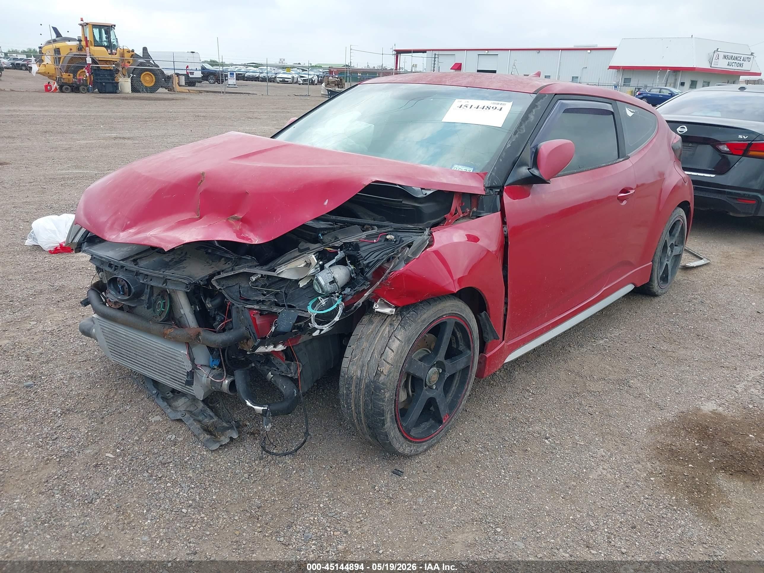 2016 Hyundai Veloster Turbo Red vin: KMHTC6AE6GU272956