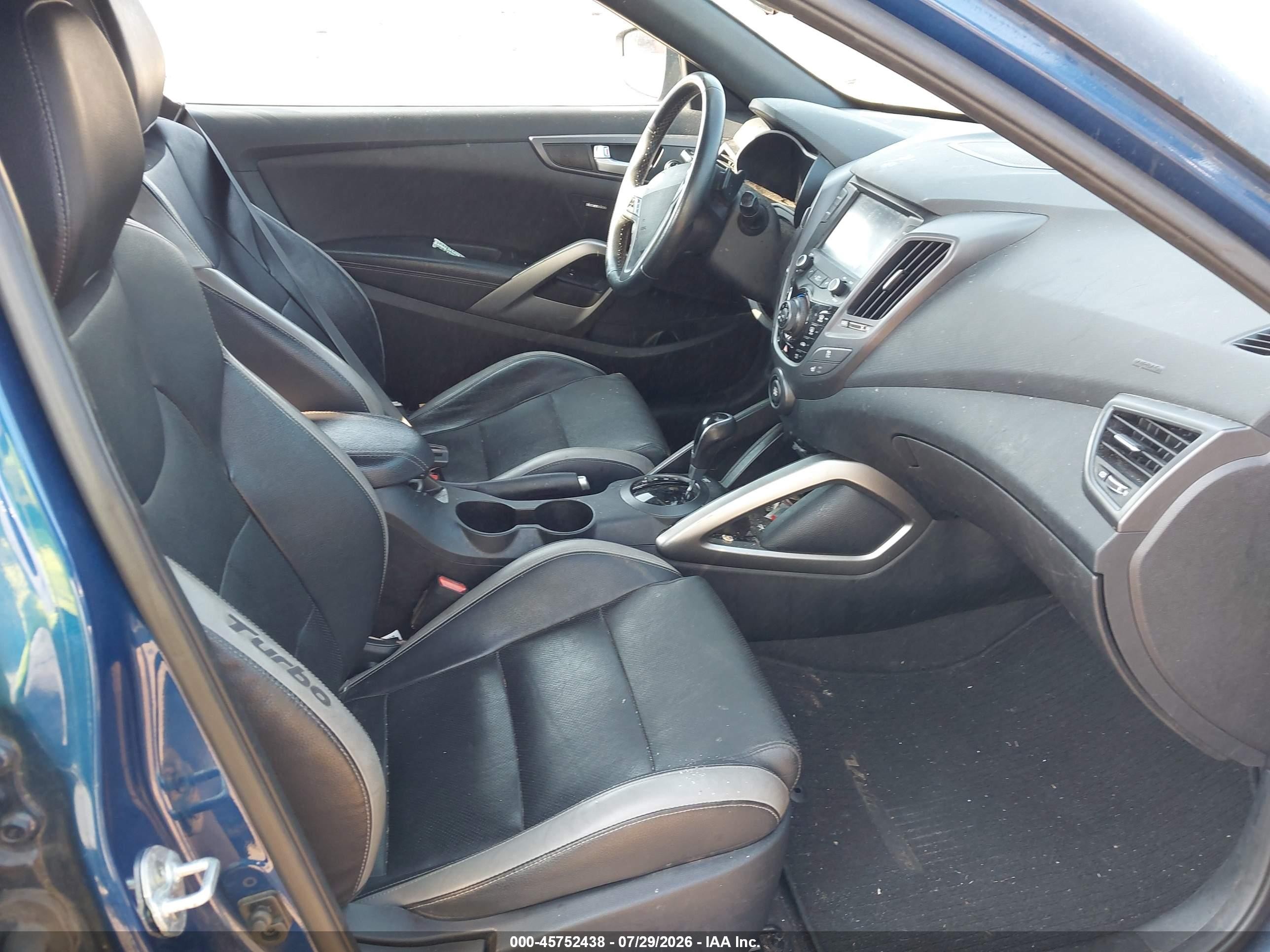 2017 Hyundai Veloster Turbo Blue vin: KMHTC6AE6HU314673