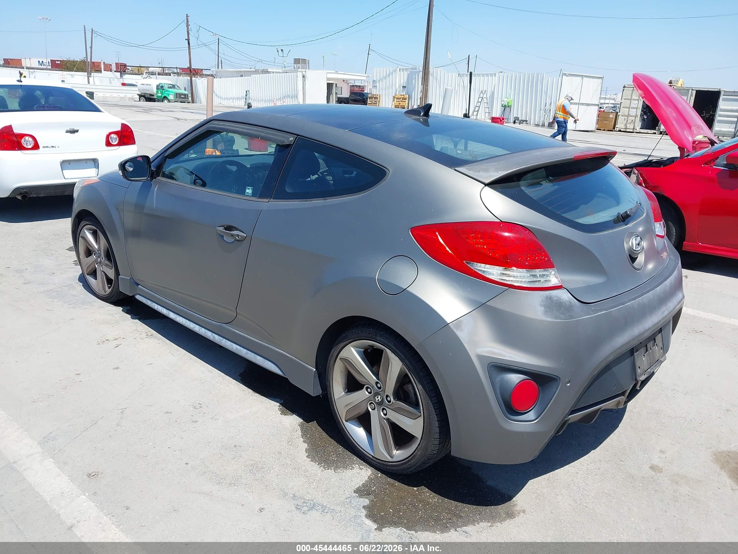 2013 Hyundai Veloster Turbo W/black Gray vin: KMHTC6AE7DU120213