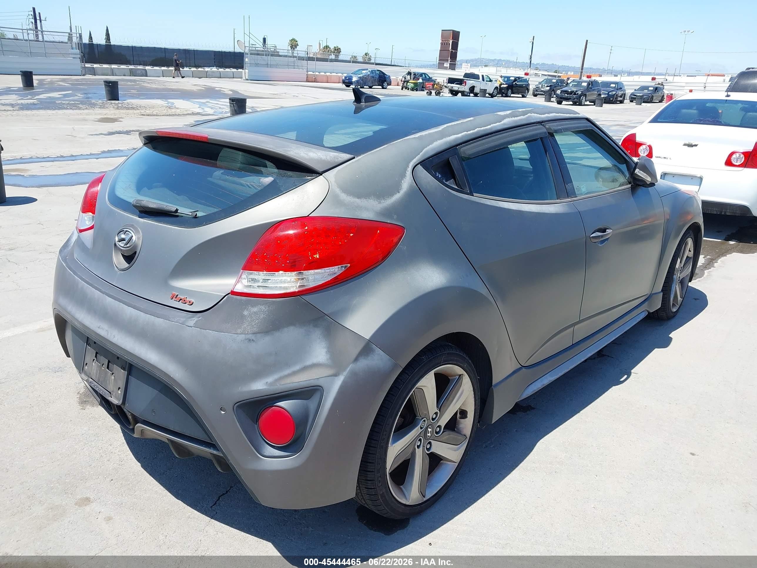 2013 Hyundai Veloster Turbo W/black Gray vin: KMHTC6AE7DU120213