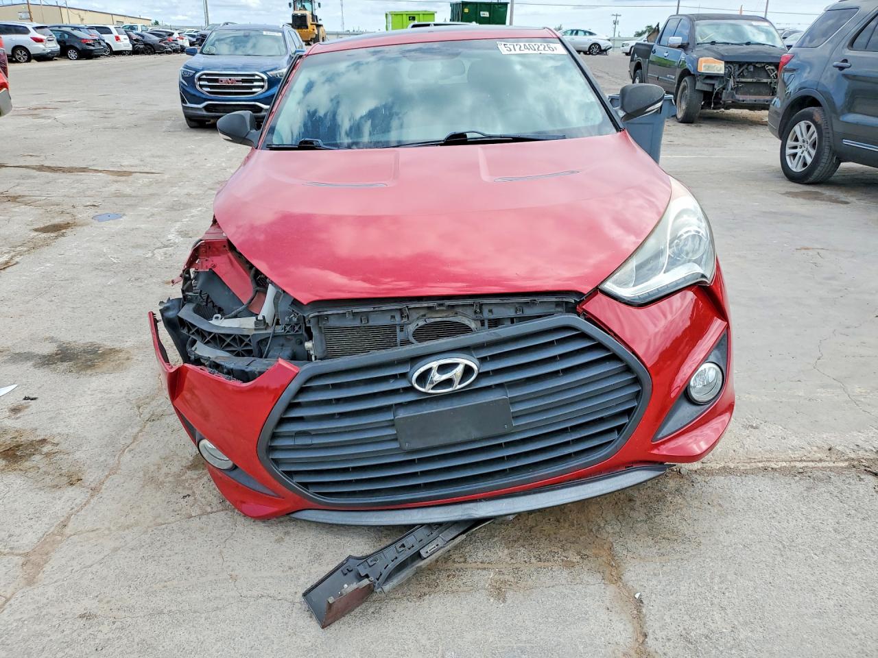 2013 Hyundai Veloster Turbo Red vin: KMHTC6AE7DU127355