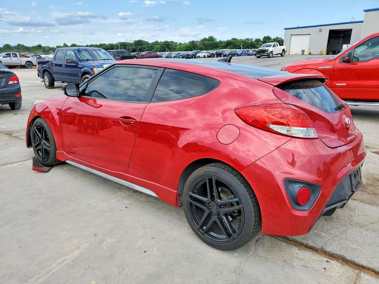 2013 Hyundai Veloster Turbo Red vin: KMHTC6AE7DU127355