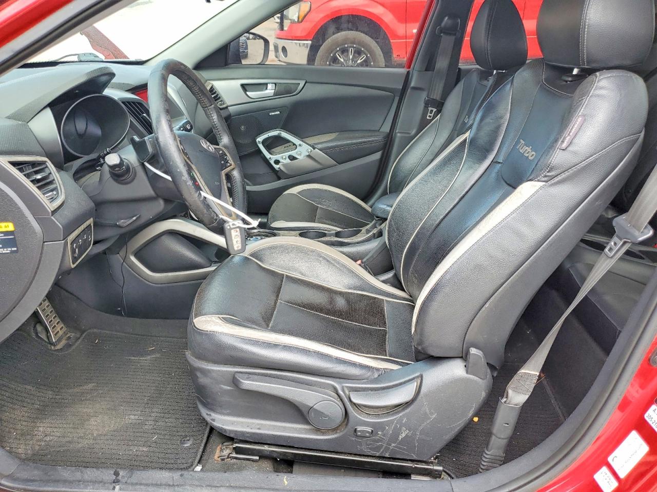 2013 Hyundai Veloster Turbo Red vin: KMHTC6AE7DU127355