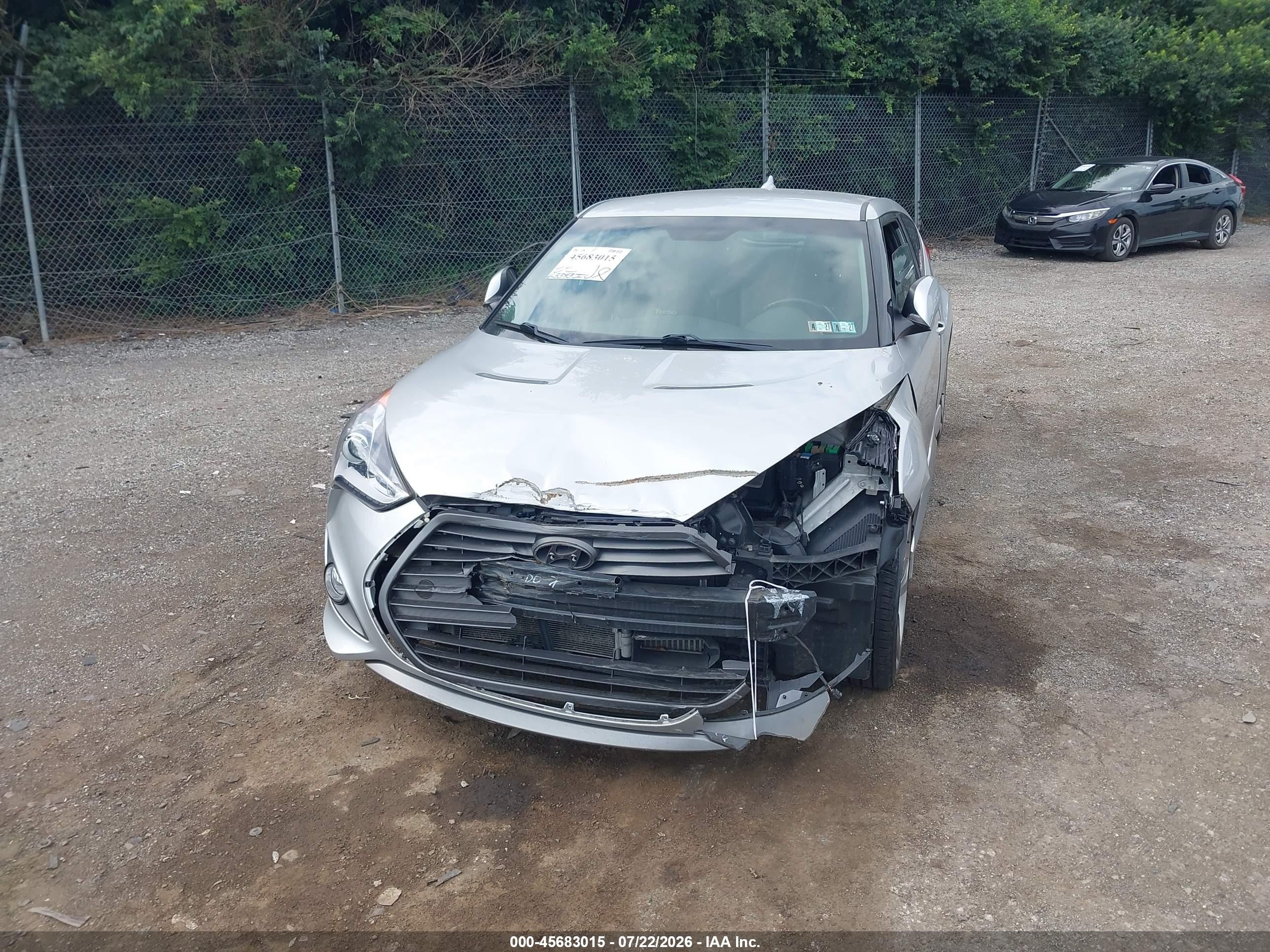 2013 Hyundai Veloster Turbo W/black Silver vin: KMHTC6AE7DU142597