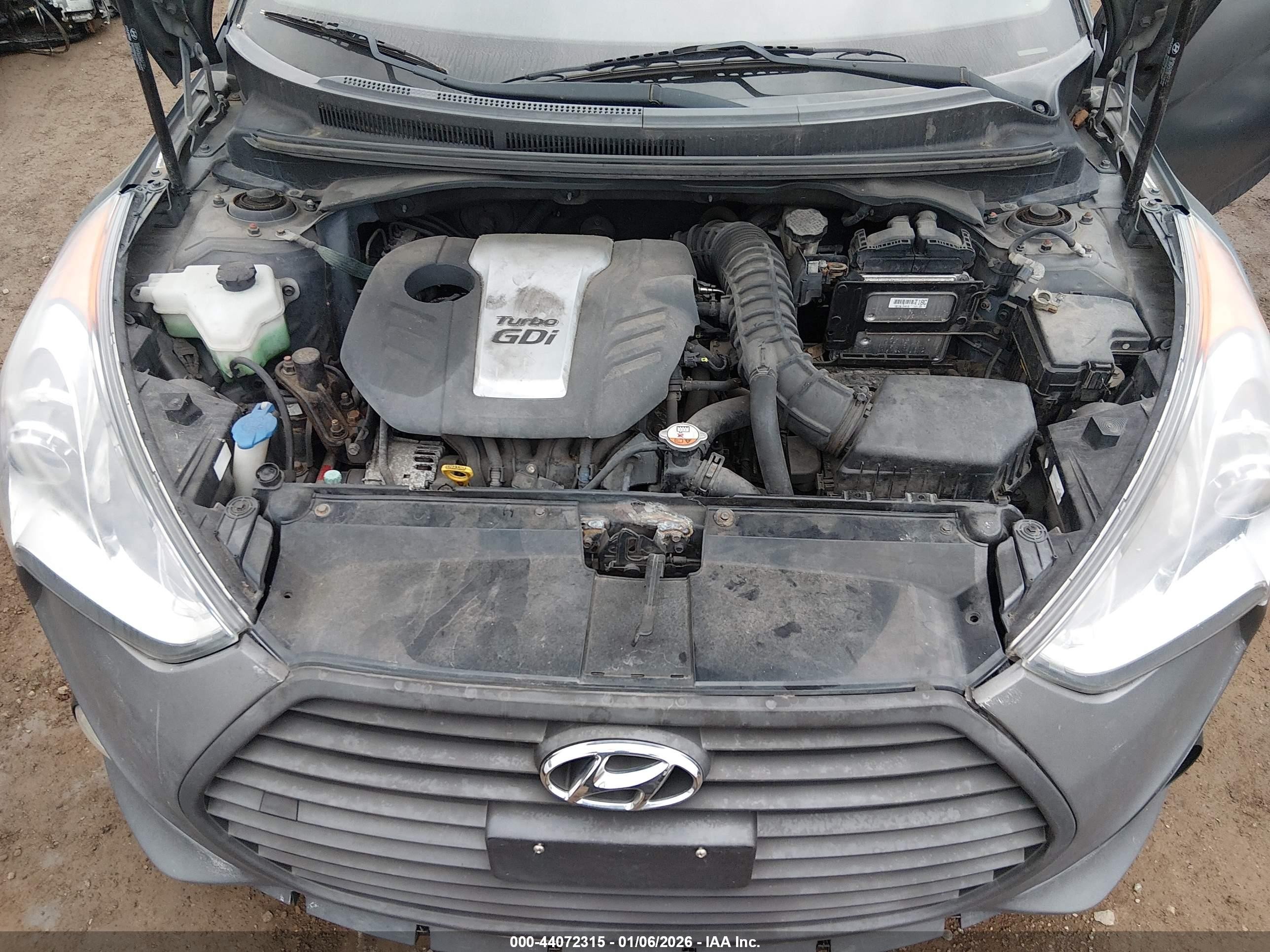 2013 Hyundai Veloster Turbo W/blue Gray vin: KMHTC6AE7DU180587