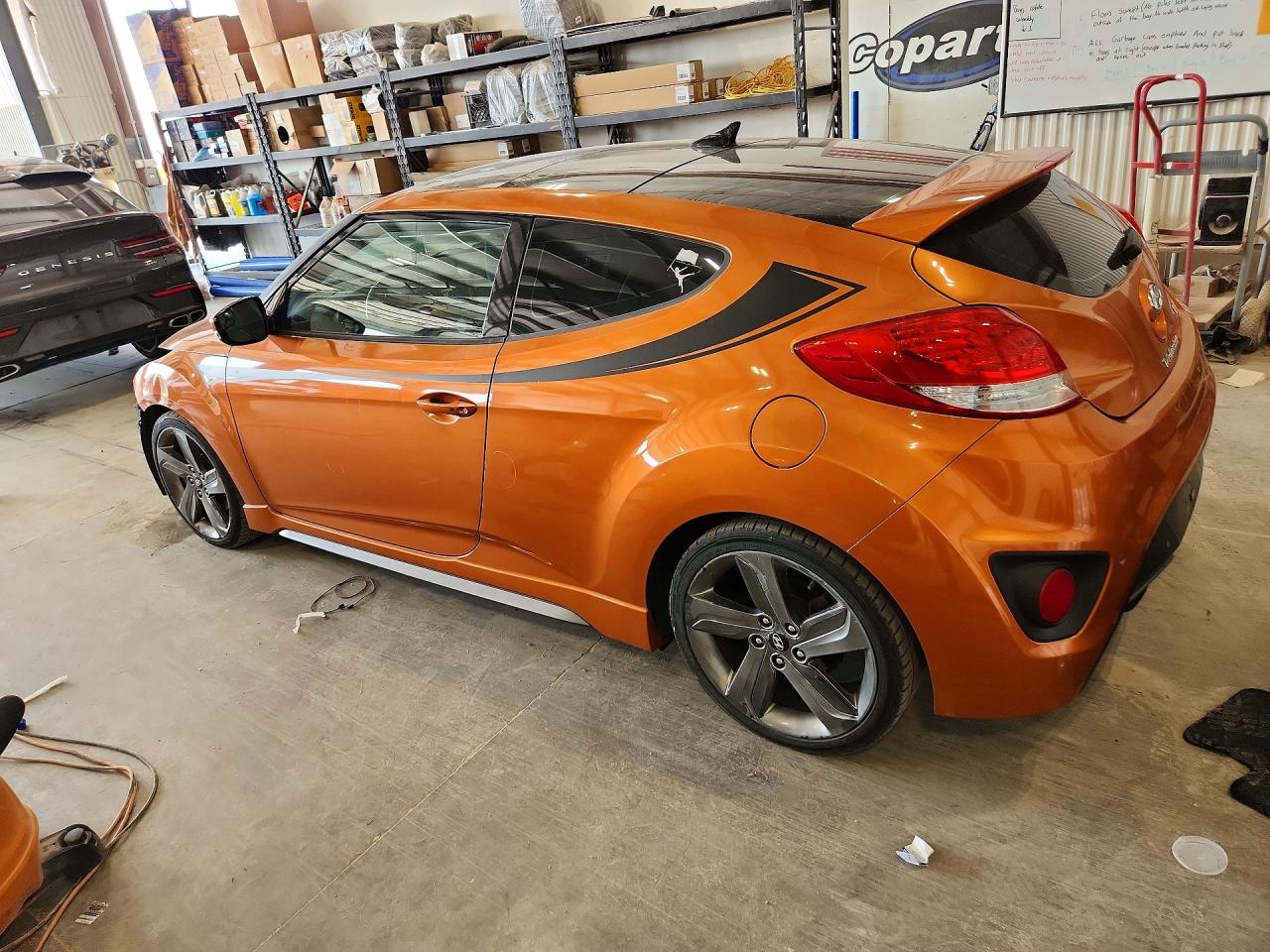 2014 Hyundai Veloster Turbo Orange vin: KMHTC6AE7EU198508