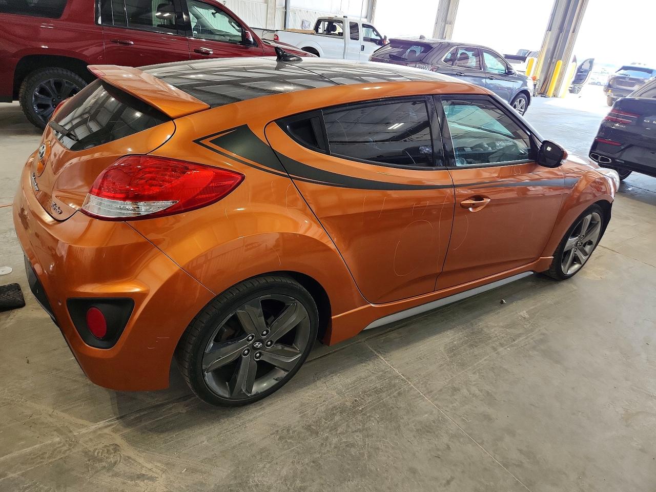 2014 Hyundai Veloster Turbo Orange vin: KMHTC6AE7EU198508