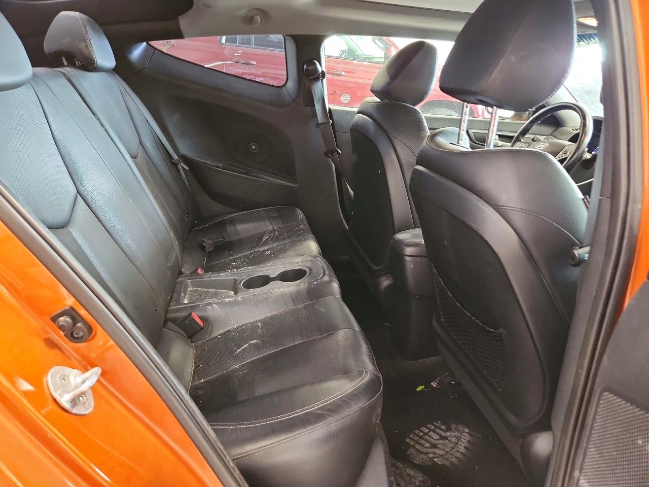 2014 Hyundai Veloster Turbo Orange vin: KMHTC6AE7EU198508