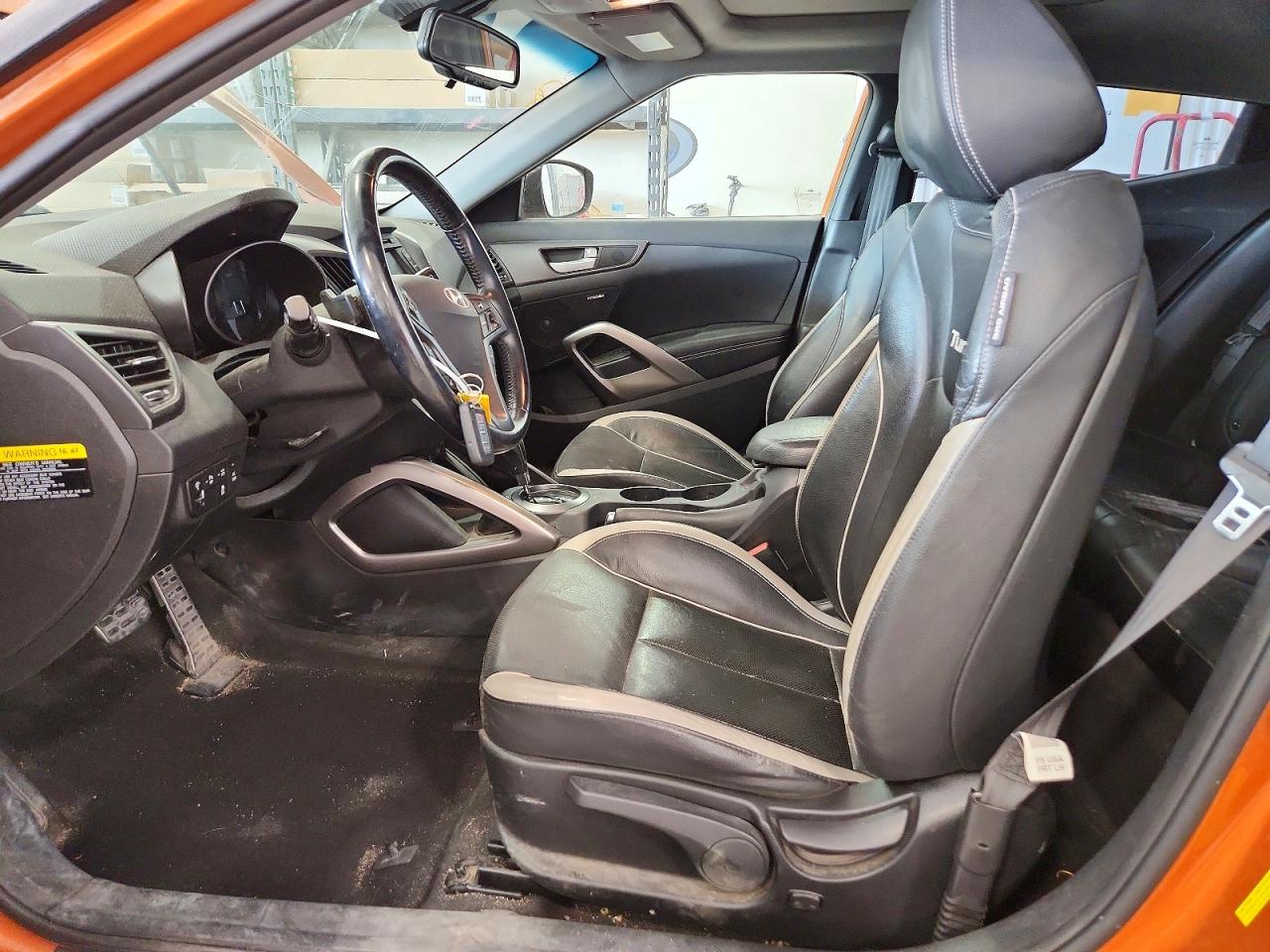 2014 Hyundai Veloster Turbo Orange vin: KMHTC6AE7EU198508