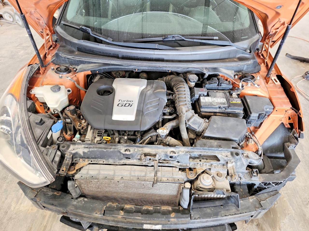2014 Hyundai Veloster Turbo Orange vin: KMHTC6AE7EU198508
