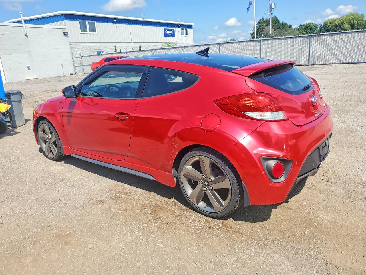 2014 Hyundai Veloster Turbo Red vin: KMHTC6AE7EU213850