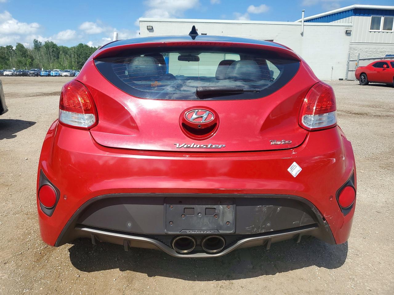 2014 Hyundai Veloster Turbo Red vin: KMHTC6AE7EU213850
