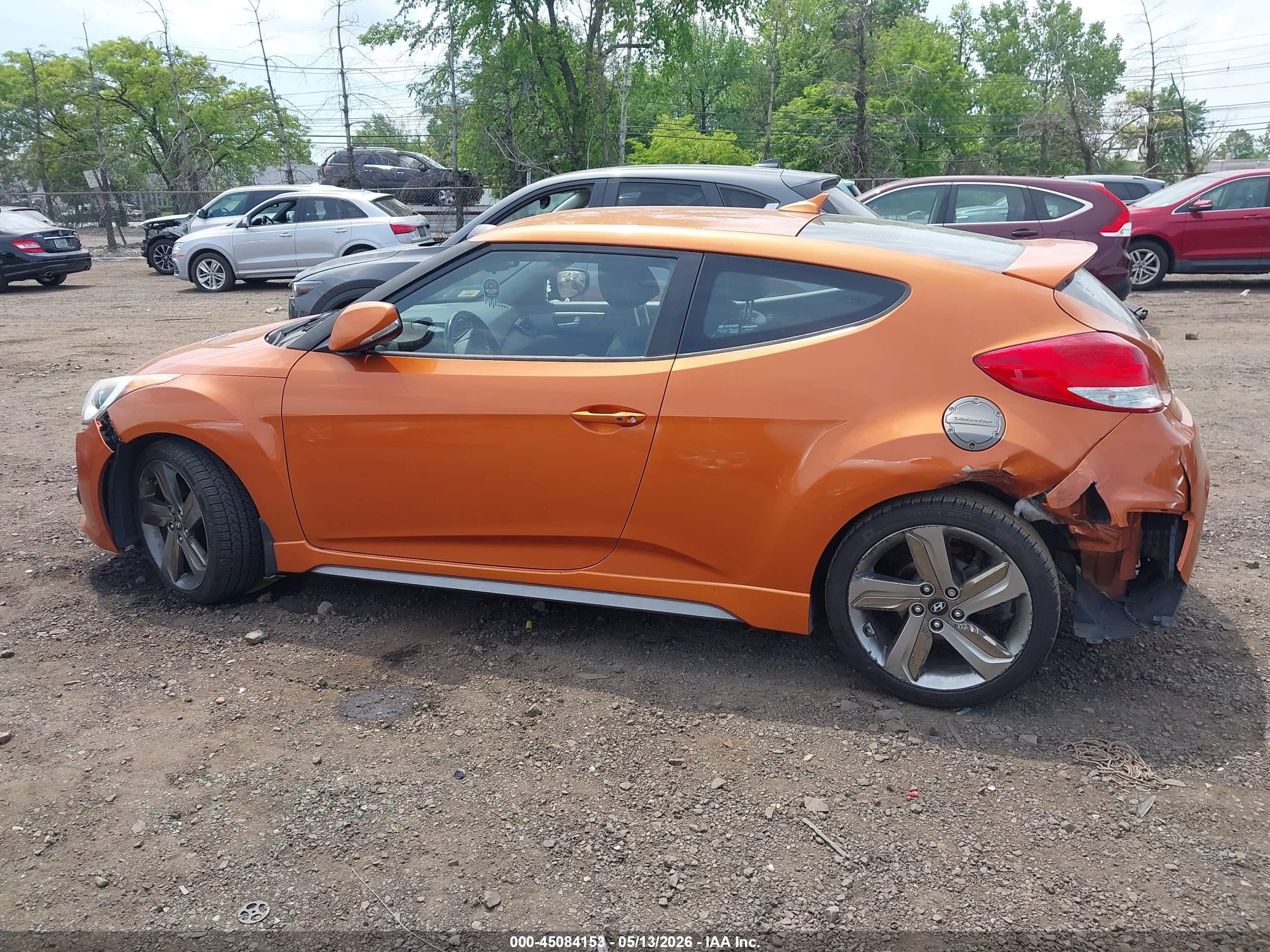 2015 Hyundai Veloster Turbo Orange vin: KMHTC6AE7FU216488