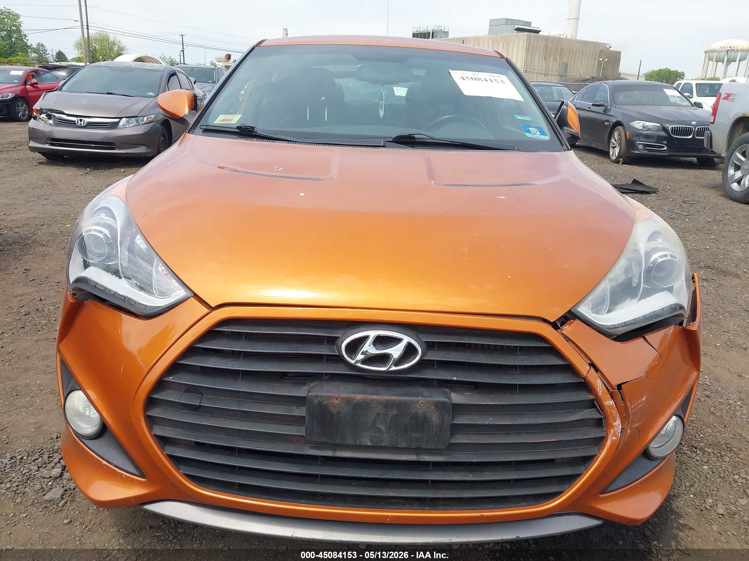 2015 Hyundai Veloster Turbo Orange vin: KMHTC6AE7FU216488
