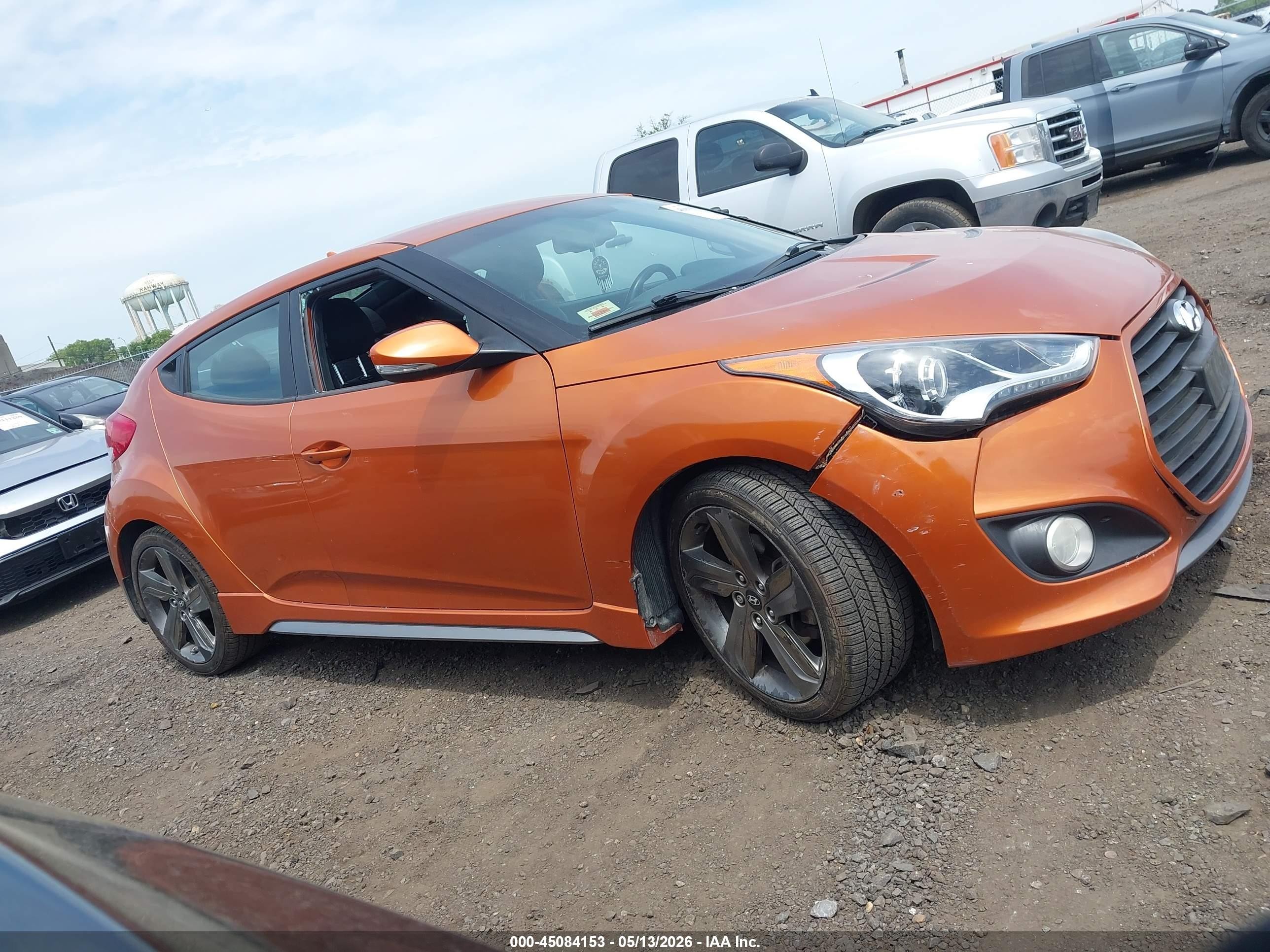 2015 Hyundai Veloster Turbo Orange vin: KMHTC6AE7FU216488
