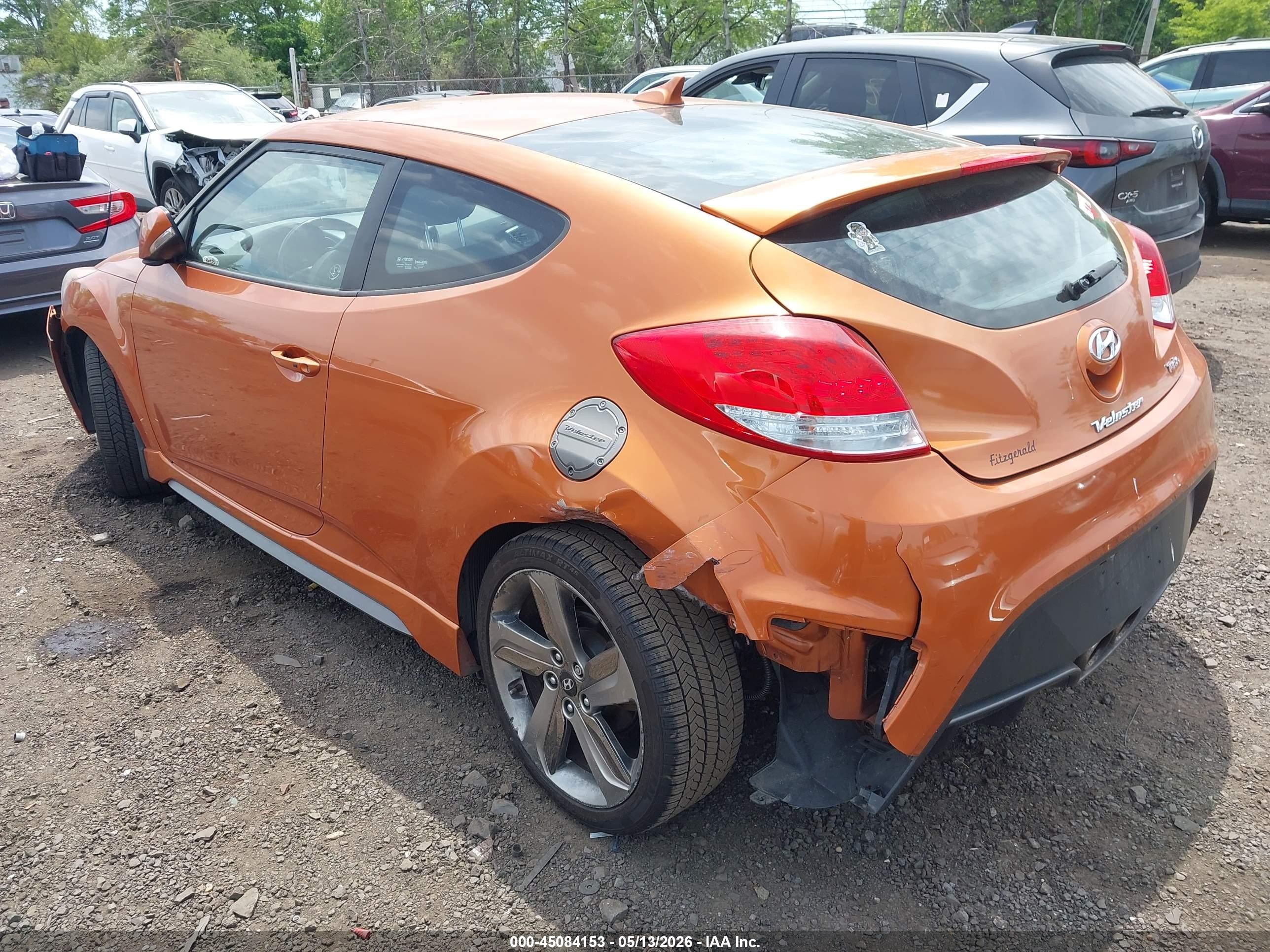 2015 Hyundai Veloster Turbo Orange vin: KMHTC6AE7FU216488