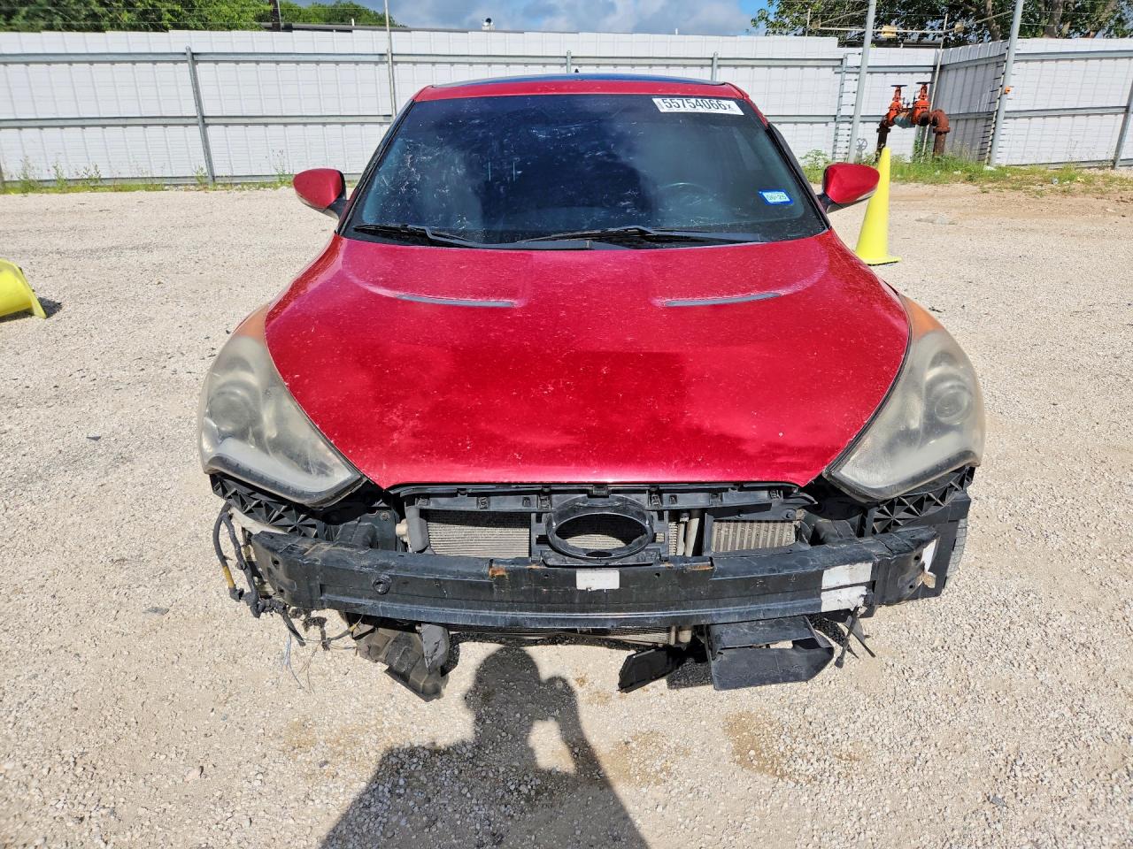 2015 Hyundai Veloster Turbo Red vin: KMHTC6AE7FU217348
