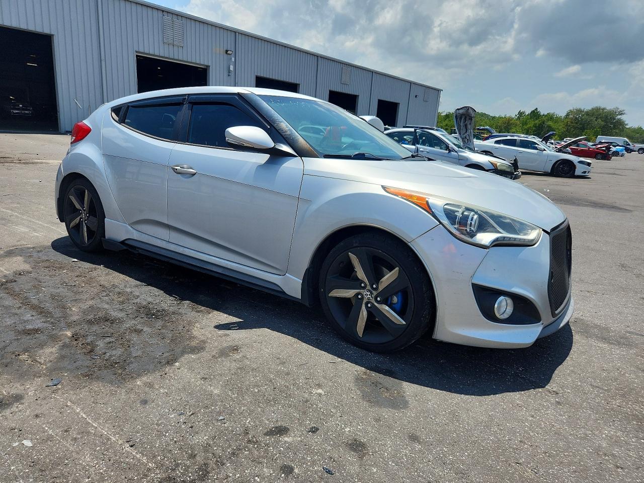 2015 Hyundai Veloster Turbo Silver vin: KMHTC6AE7FU232920