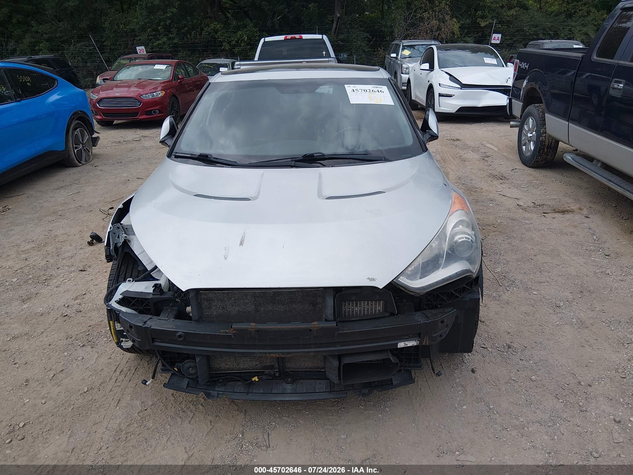 2015 Hyundai Veloster Turbo Silver vin: KMHTC6AE7FU235347