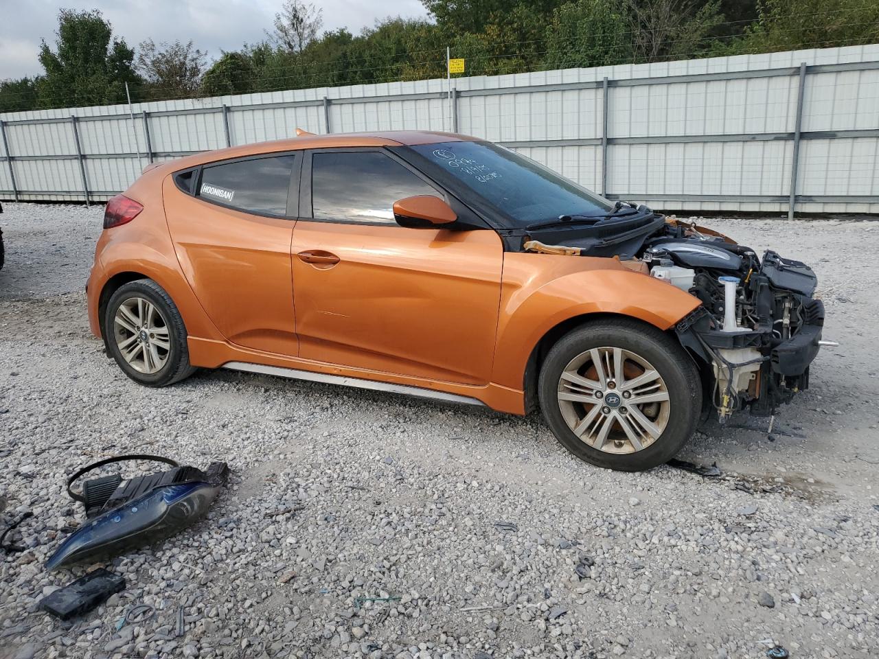2015 Hyundai Veloster Turbo Orange vin: KMHTC6AE7FU242184