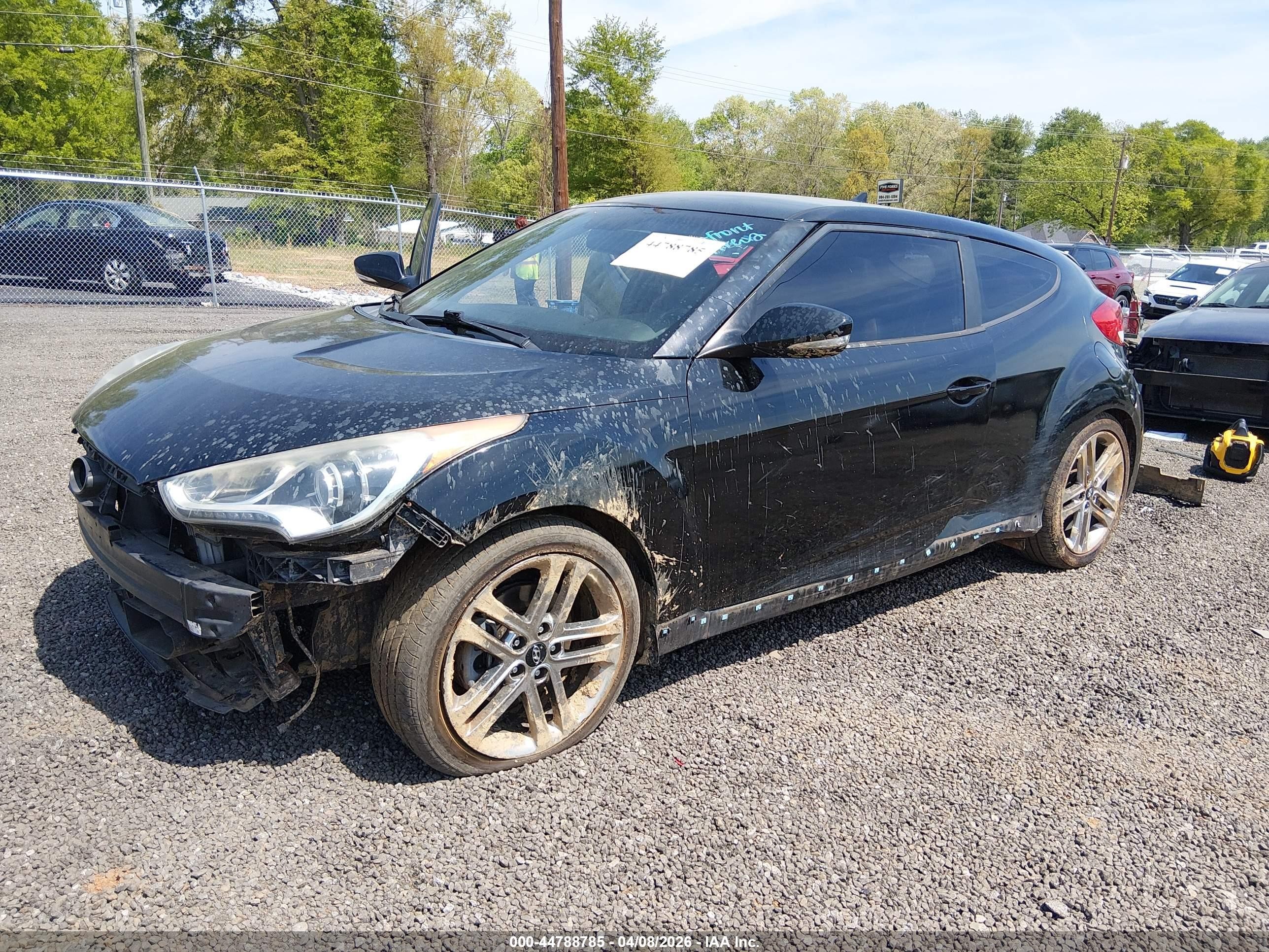 2016 Hyundai Veloster Turbo Черный vin: KMHTC6AE7GU249976