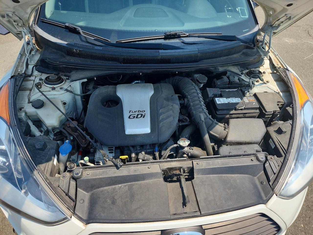 2013 Hyundai Veloster Turbo White vin: KMHTC6AE8DU115005