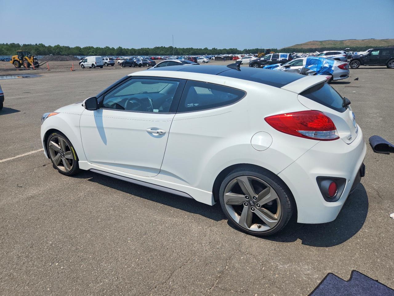 2013 Hyundai Veloster Turbo White vin: KMHTC6AE8DU115005