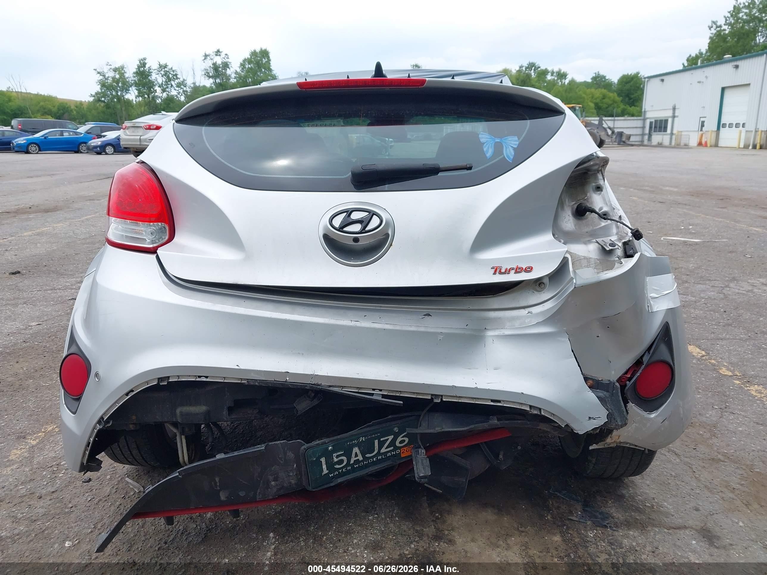 2013 Hyundai Veloster Turbo W/black Silver vin: KMHTC6AE8DU116557