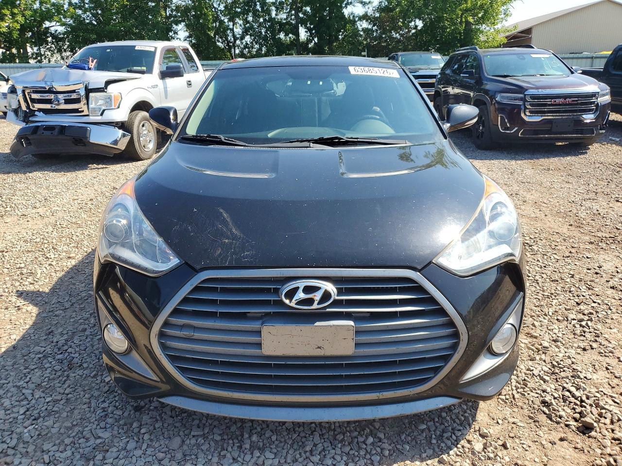 2013 Hyundai Veloster Turbo Black vin: KMHTC6AE8DU126957