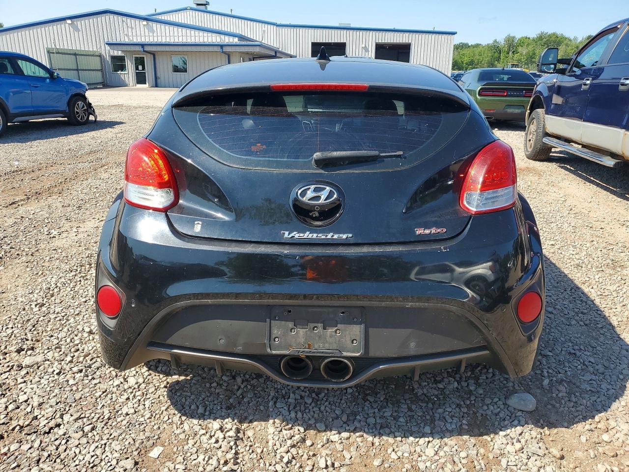 2013 Hyundai Veloster Turbo Black vin: KMHTC6AE8DU126957