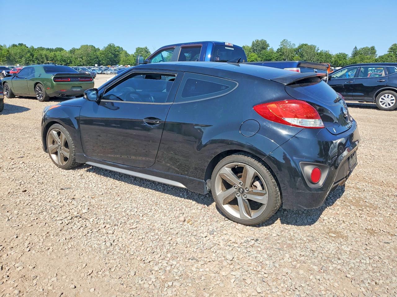 2013 Hyundai Veloster Turbo Black vin: KMHTC6AE8DU126957