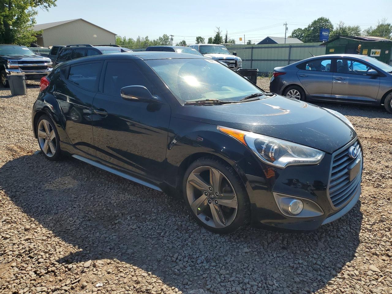 2013 Hyundai Veloster Turbo Black vin: KMHTC6AE8DU126957