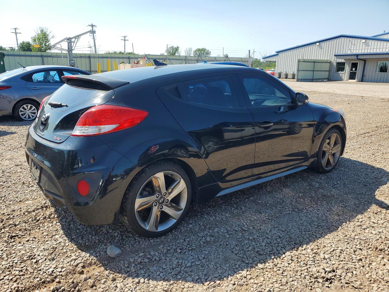 2013 Hyundai Veloster Turbo Black vin: KMHTC6AE8DU126957
