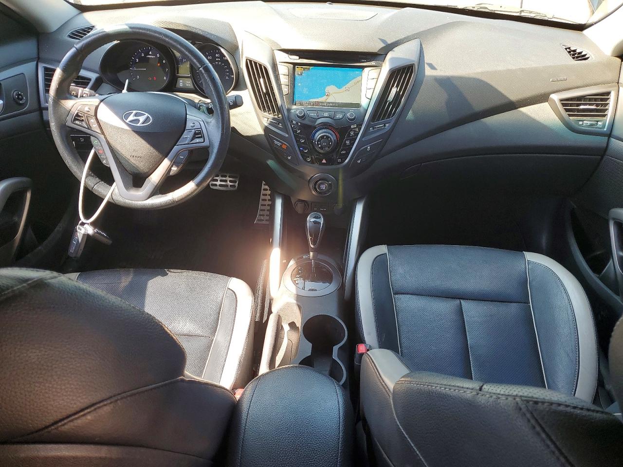 2013 Hyundai Veloster Turbo Black vin: KMHTC6AE8DU126957