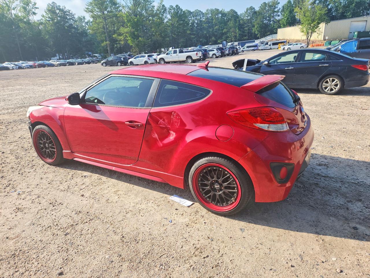 2013 Hyundai Veloster Turbo Red vin: KMHTC6AE8DU153348