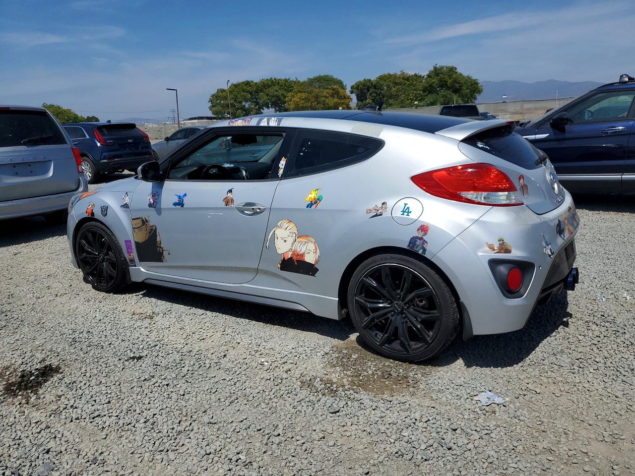 2014 Hyundai Veloster Turbo Silver vin: KMHTC6AE8EU203912