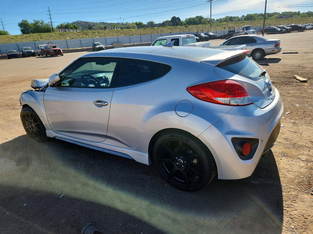 2015 Hyundai Veloster Turbo Silver vin: KMHTC6AE8FU227466